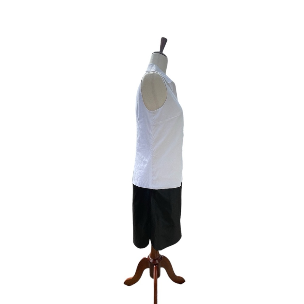 Bailey 44 Shirt Dress Black White sleeveless button up with faux leather Small - Picture 7 of 16
